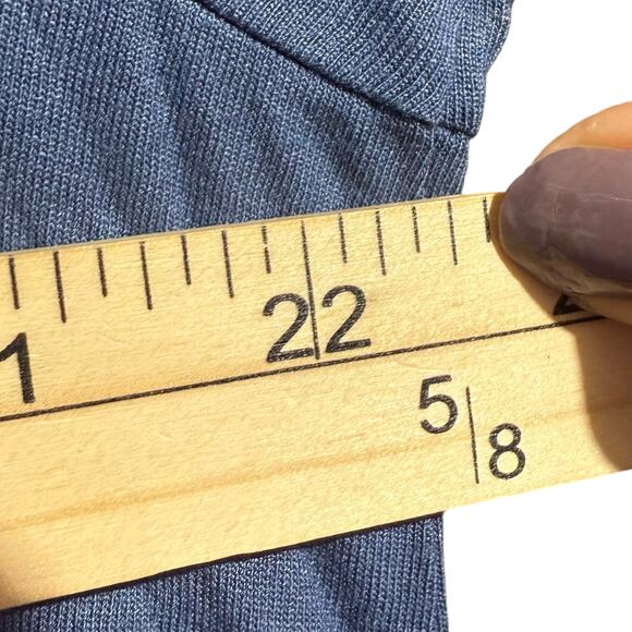 J.Jill slate blue button front long sleeve tunic blouse - women's large - Picture 8 of 9